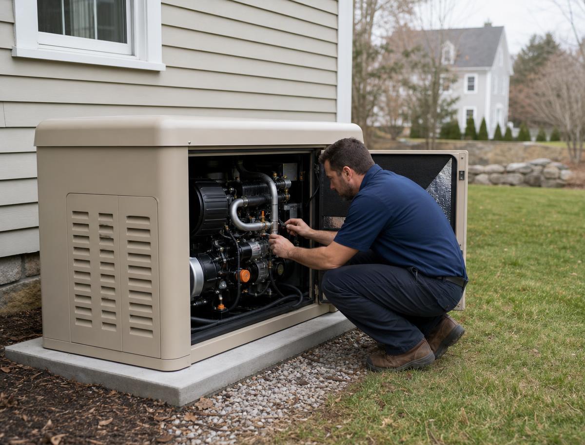 Annual Generator Service by Copp Electric in Franklin, New Hampshire