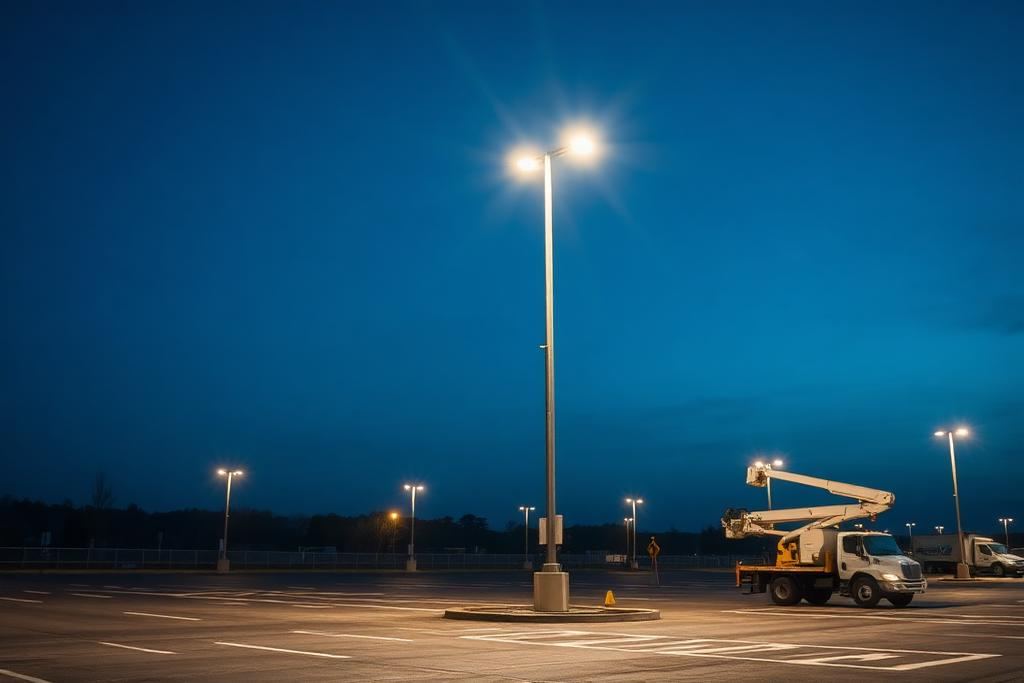 Parking Lot & Site Lighting — parking lot lighting work in Franklin, NH by Copp Electric